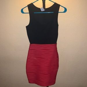 Red and Black Party Dress